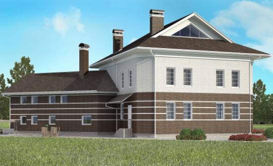 410-001-П Проект двухэтажного дома и гаражом, современный домик из кирпича Выкса | Проекты домов от House Expert