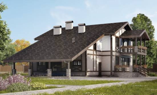 250-002-П Проект двухэтажного дома мансардный этаж, гараж, уютный домик из кирпича Балахна | Проекты домов от House Expert