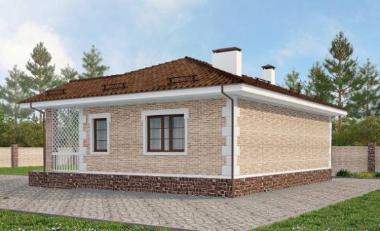 065-002-П Проект бани из кирпича Урень | Проекты одноэтажных домов от House Expert