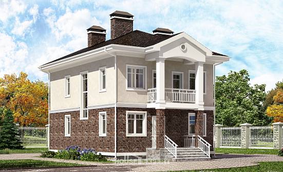 120-001-Л Проект трехэтажного дома, простой коттедж из бризолита Лысково | Проекты домов от House Expert