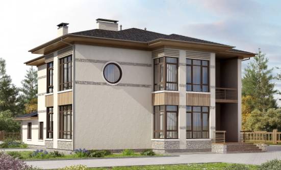 345-001-П Проект двухэтажного дома, современный домик из твинблока Саров | Проекты домов от House Expert