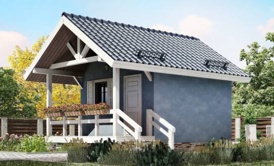 020-001-П Проект одноэтажного дома, экономичный домик из бревен Кулебаки | Проекты одноэтажных домов от House Expert