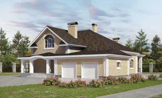 290-001-П Проект двухэтажного дома с мансардой, гараж, просторный домик из кирпича Павлово | Проекты домов от House Expert
