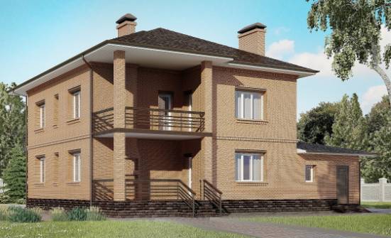 245-003-Л Проект двухэтажного дома, гараж, простой домик из кирпича Бор | Проекты домов от House Expert