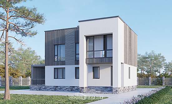 150-017-П Проект двухэтажного дома, скромный домик из бризолита Бор | Проекты домов от House Expert