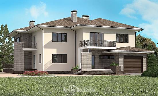 500-001-П Проект трехэтажного дома, гараж, большой коттедж из кирпича Кстово | Проекты домов от House Expert