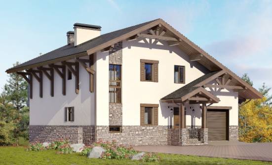 305-002-Л Проект трехэтажного дома с мансардой, красивый загородный дом из кирпича Кулебаки | Проекты домов от House Expert