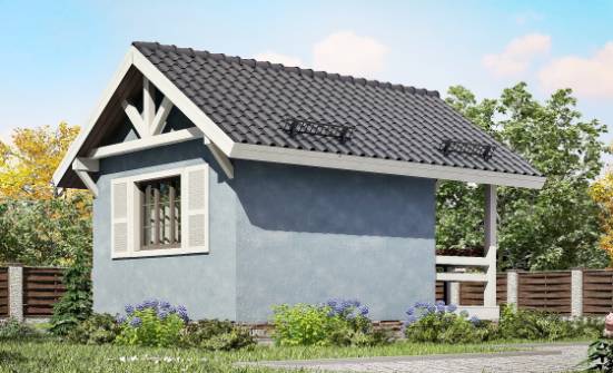 020-001-П Проект одноэтажного дома, экономичный домик из бревен Кулебаки | Проекты одноэтажных домов от House Expert