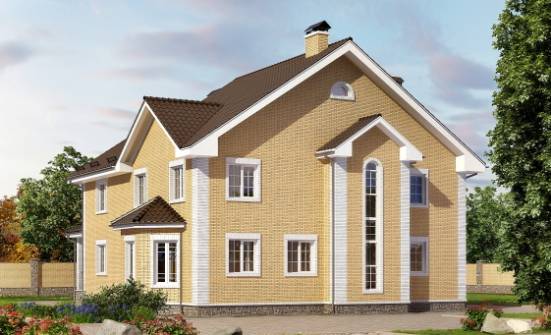 320-003-Л Проект двухэтажного дома, современный загородный дом из блока Нижний Новгород | Проекты домов от House Expert