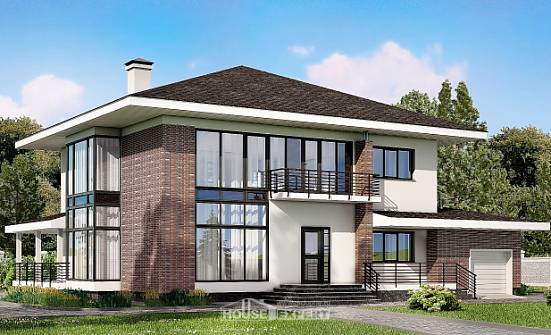 275-002-П Проект двухэтажного дома, гараж, современный загородный дом из кирпича Дзержинск | Проекты домов от House Expert