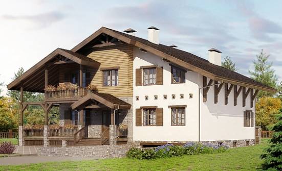400-004-П Проект трехэтажного дома с мансардным этажом и гаражом, классический загородный дом из кирпича Арзамас | Проекты домов от House Expert