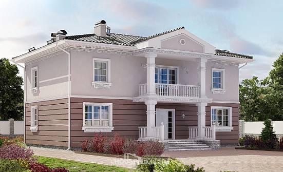 210-005-П Проект двухэтажного дома, средний коттедж из керамзитобетонных блоков Павлово | Проекты домов от House Expert