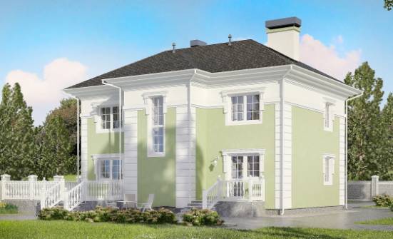 155-005-П Проект двухэтажного дома, скромный коттедж из керамзитобетонных блоков Балахна | Проекты домов от House Expert