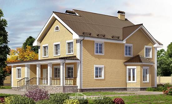 320-003-Л Проект двухэтажного дома, современный загородный дом из блока Нижний Новгород | Проекты домов от House Expert