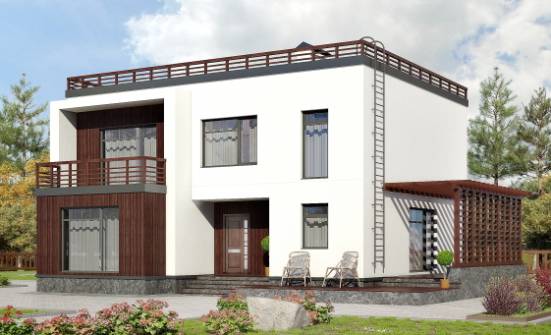 215-002-П Проект двухэтажного дома, простой загородный дом из газобетона Выкса | Проекты домов от House Expert