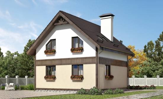 105-001-П Проект двухэтажного дома мансардой, уютный коттедж из газобетона Кулебаки | Проекты домов от House Expert