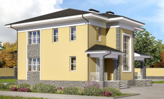 155-011-Л Проект двухэтажного дома, недорогой загородный дом из арболита Урень | Проекты домов от House Expert