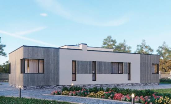 175-001-Л Проект одноэтажного дома, бюджетный коттедж из газобетона Арзамас | Проекты одноэтажных домов от House Expert