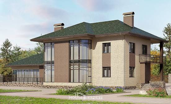 305-003-П Проект двухэтажного дома, уютный загородный дом из керамзитобетонных блоков Нижний Новгород | Проекты домов от House Expert