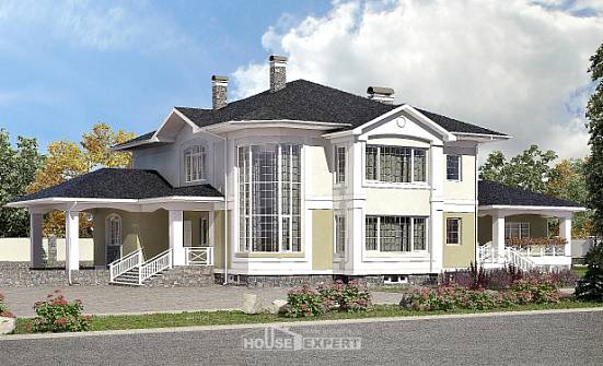 620-001-Л Проект трехэтажного дома, гараж, огромный коттедж из пеноблока Нижний Новгород | Проекты домов от House Expert