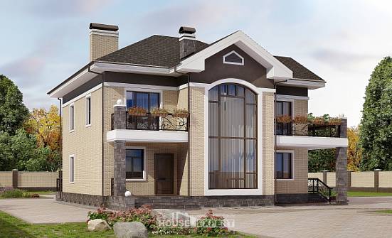 200-006-П Проект двухэтажного дома, современный коттедж из кирпича Выкса | Проекты домов от House Expert