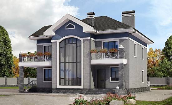 200-006-Л Проект двухэтажного дома, современный домик из кирпича Лысково | Проекты домов от House Expert