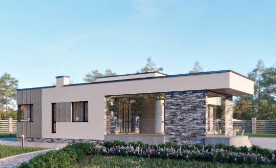 175-001-Л Проект одноэтажного дома, бюджетный коттедж из газобетона Арзамас | Проекты одноэтажных домов от House Expert