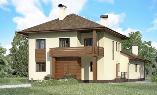300-001-П Проект двухэтажного дома, большой коттедж из кирпича Городец | Проекты домов от House Expert