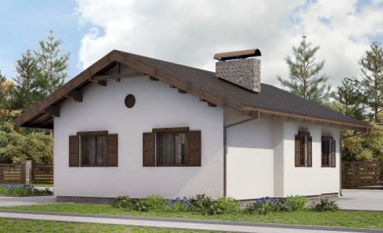 090-002-П Проект одноэтажного дома, небольшой загородный дом из кирпича Дзержинск | Проекты домов от House Expert