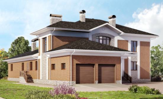 520-002-Л Проект трехэтажного дома, гараж, красивый дом из газобетона Кулебаки | Проекты домов от House Expert
