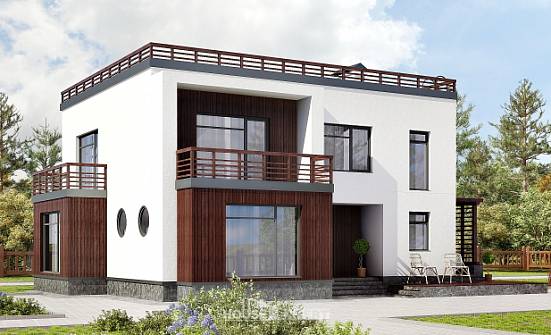 215-002-П Проект двухэтажного дома, простой загородный дом из газобетона Выкса | Проекты домов от House Expert