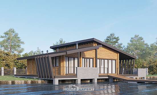 100-007-П Проект бани из бревен Кстово | Проекты одноэтажных домов от House Expert