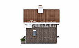 045-001-Л Проект двухэтажного дома с мансардой, махонький дом из бризолита Выкса, House Expert