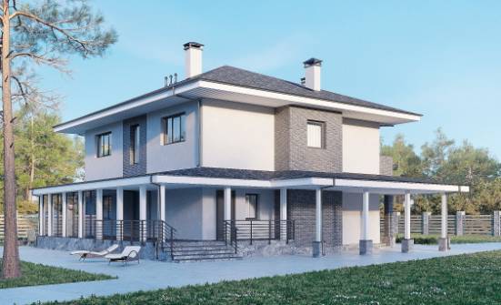 250-004-Л Проект двухэтажного дома, просторный загородный дом из твинблока Заволжье | Проекты домов от House Expert