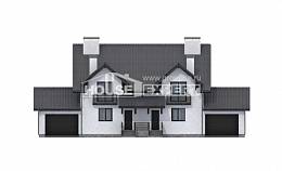 290-003-П Проект двухэтажного дома мансардный этаж, огромный домик из арболита Лысково, House Expert