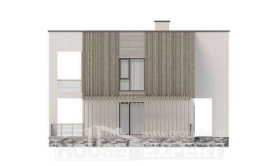 150-017-П Проект двухэтажного дома, современный коттедж из твинблока, Павлово