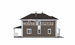 185-002-П Проект двухэтажного дома, компактный коттедж из твинблока Городец, House Expert