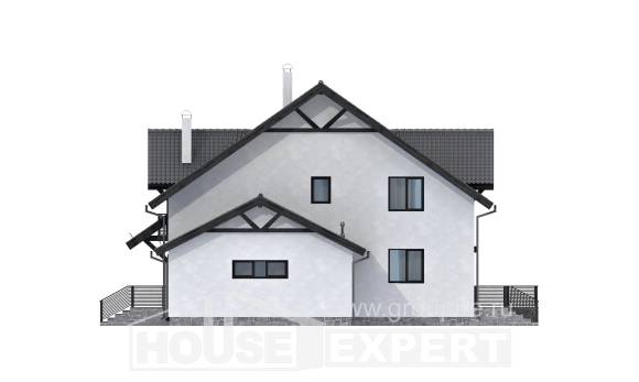 290-003-П Проект двухэтажного дома мансардный этаж, большой домик из твинблока Дзержинск, House Expert