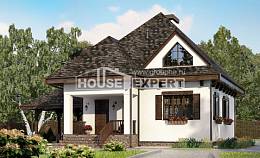 110-002-Л Проект двухэтажного дома с мансардой и гаражом, доступный дом из газосиликатных блоков Бор, House Expert