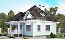110-001-Л Проект двухэтажного дома с мансардой, классический дом из керамзитобетонных блоков Арзамас, House Expert