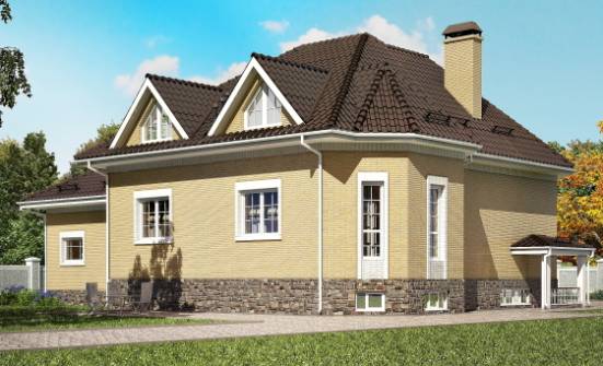 400-001-П Проект трехэтажного дома с мансардой и гаражом, огромный загородный дом из керамзитобетонных блоков, Выкса