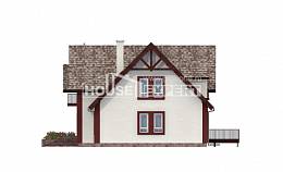 300-008-Л Проект двухэтажного дома мансардой, гараж, классический домик из бризолита, Балахна