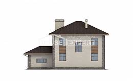 185-004-П Проект двухэтажного дома и гаражом, средний коттедж из газобетона, Балахна