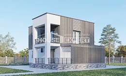 150-017-П Проект двухэтажного дома, современный загородный дом из твинблока Заволжье, House Expert