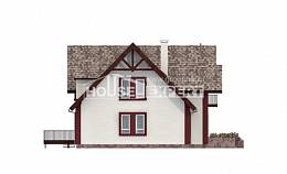 300-008-Л Проект двухэтажного дома мансардой и гаражом, просторный загородный дом из теплоблока, Арзамас