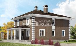 185-002-П Проект двухэтажного дома, небольшой домик из газобетона Павлово, House Expert