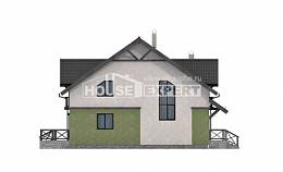 120-003-П Проект двухэтажного дома с мансардой, классический коттедж из газобетона Бор, House Expert