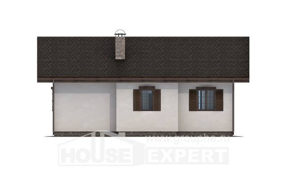 090-002-П Проект одноэтажного дома, уютный домик из кирпича, Богородск