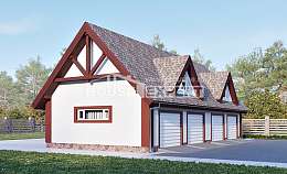 145-002-Л Проект гаража из бризолита Заволжье, House Expert