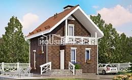 045-001-Л Проект двухэтажного дома мансардный этаж, бюджетный дом из бризолита Арзамас, House Expert